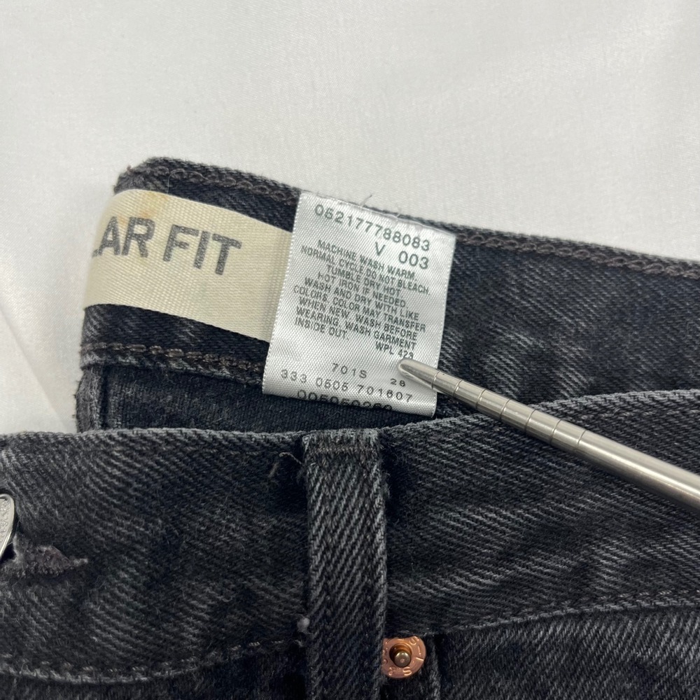 Vintage Levi's 505 Regular Fit Jeans‎ Black Denim Straight Leg - Picture 3 of 8